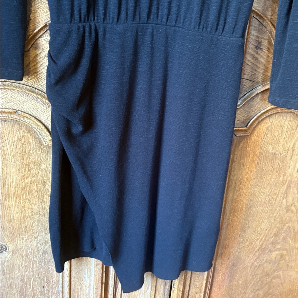 MICHAEL STARS Black Hally Asymmetric Long Sleeve Knit Dress NEW - Picture 5 of 12